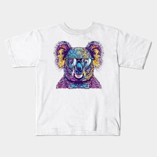 Eucalyptus Elite: Specs for the Chillest Critter! Kids T-Shirt